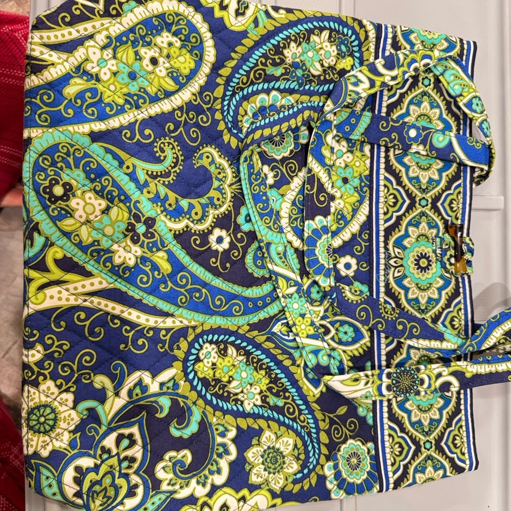 Vera Bradley Green and Blue Floral Tote